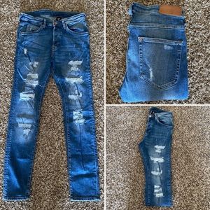 H&M Distressed Skinny Jeans Mens 31